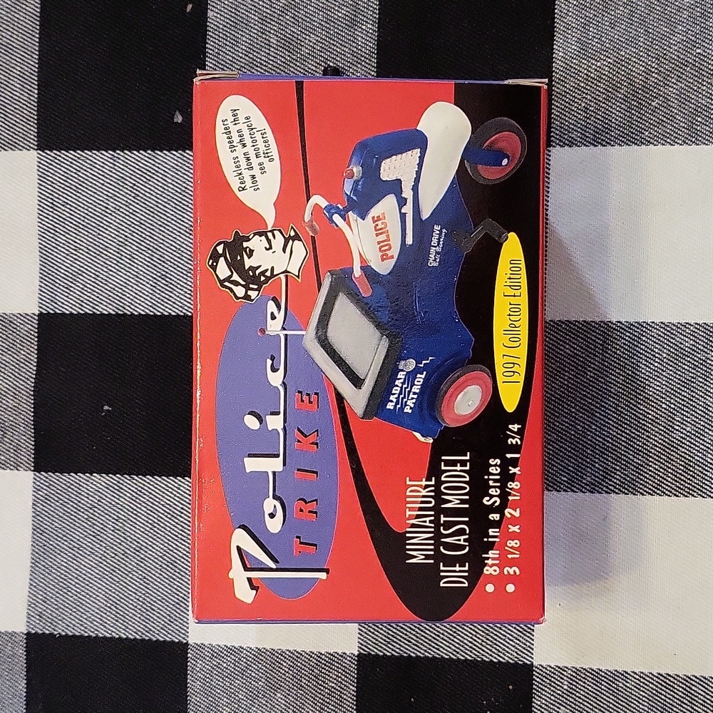 Xonex Miniature Diecast Police Trike Pedal Car